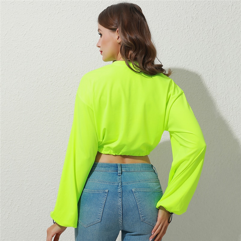 Спортивный женский короткий свободный свитер худи  light green